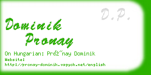 dominik pronay business card